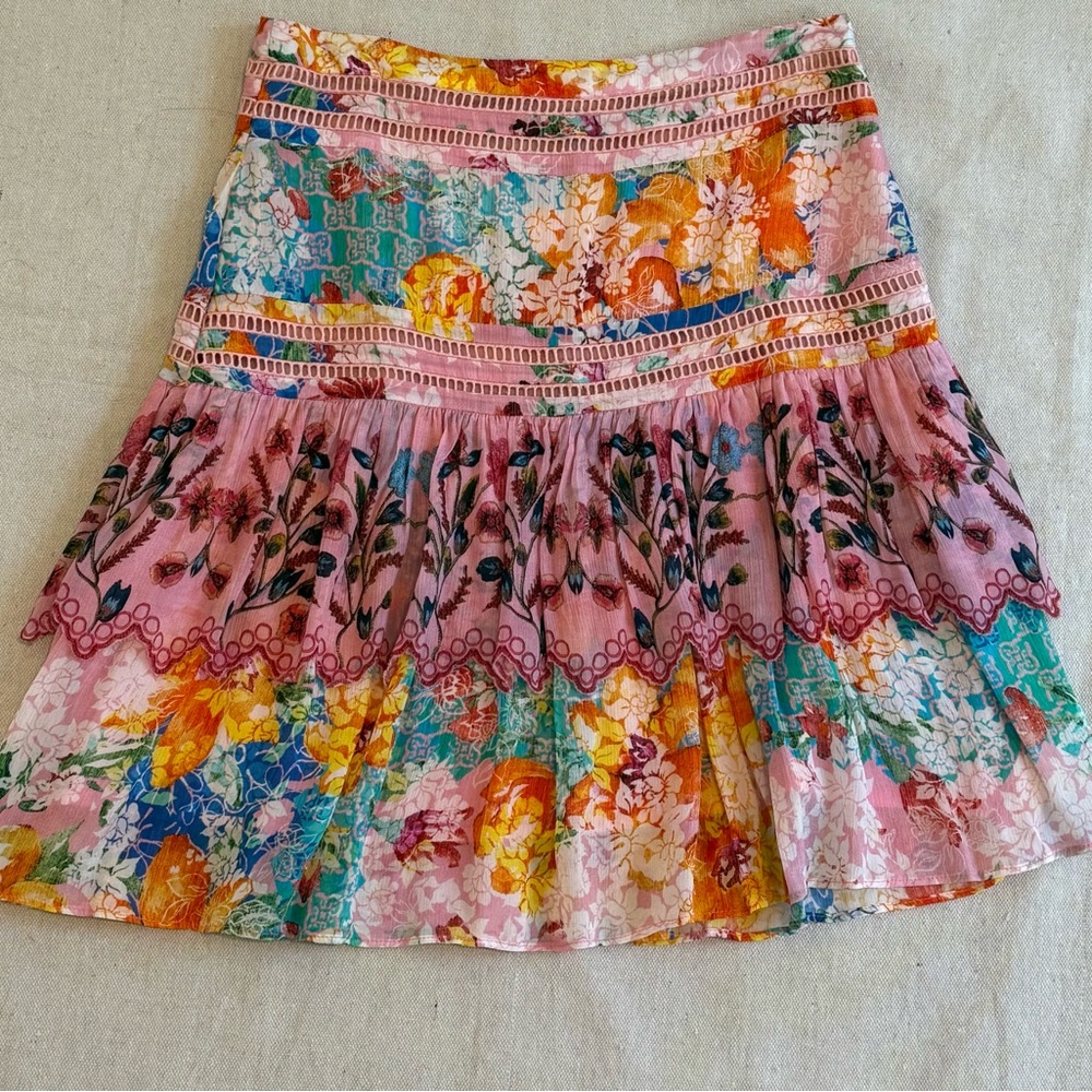 Anthropologie - Pomelo Tiered Mini Skirt by Bhanuni by Jyoti